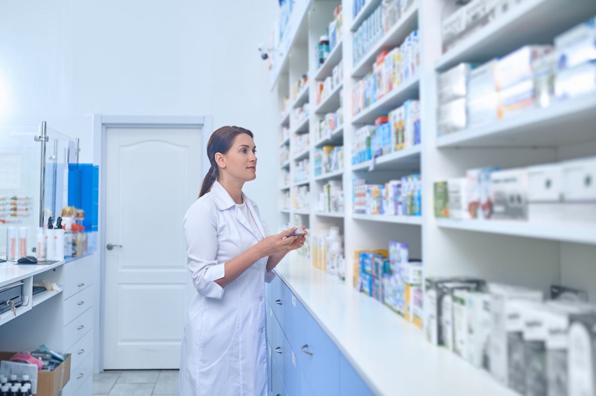 Female pharmacist working